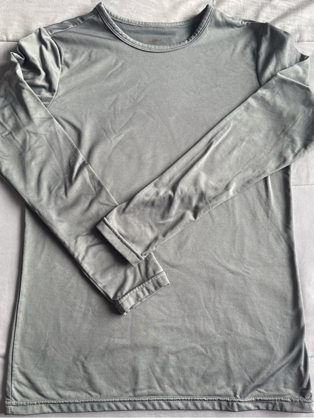 Women's Long Sleeve Crewneck Tee - Gray